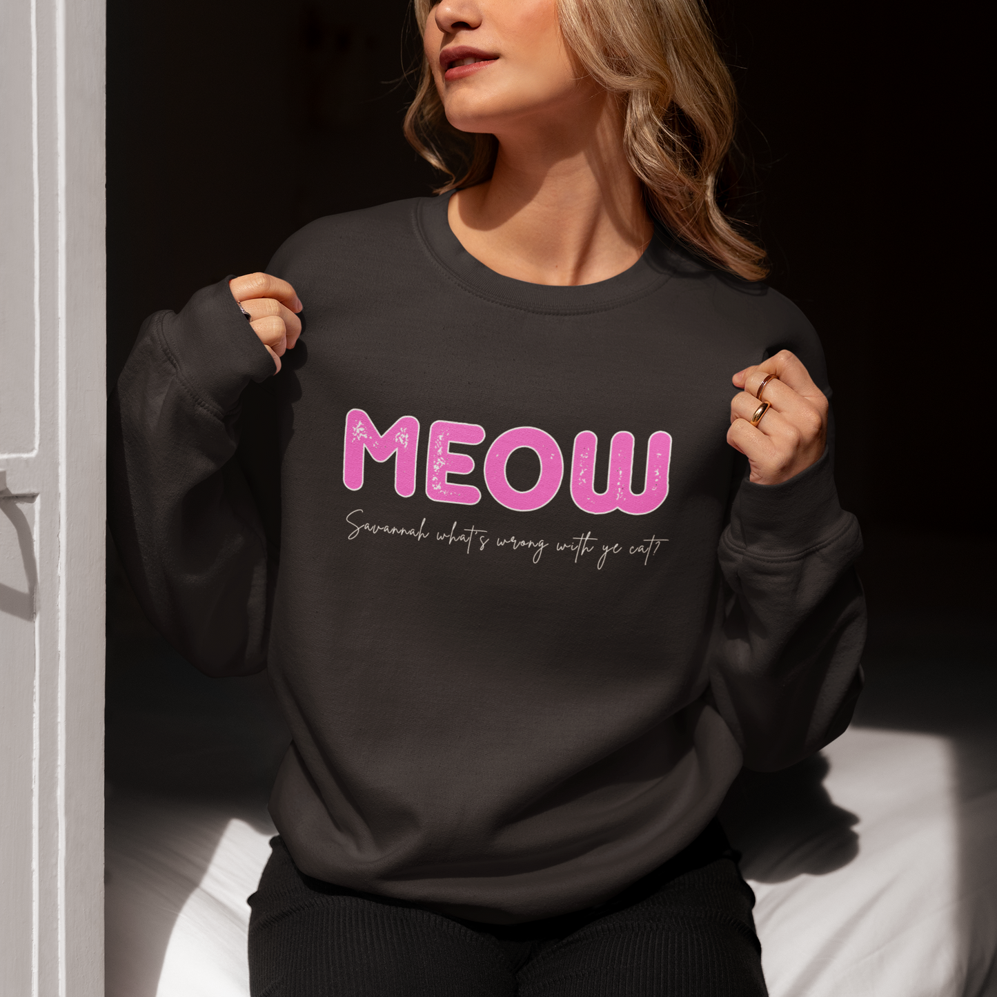 Meow Sweatshirt by Scouse Gerls